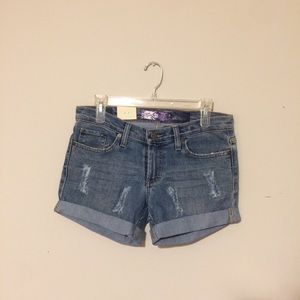 Cuffed Jean Shorts